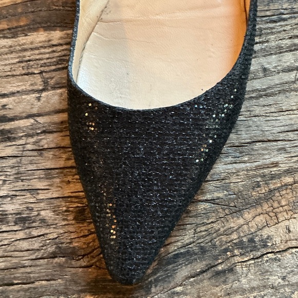 Jimmy Choo Sparkling Black Flats - Picture 4 of 4